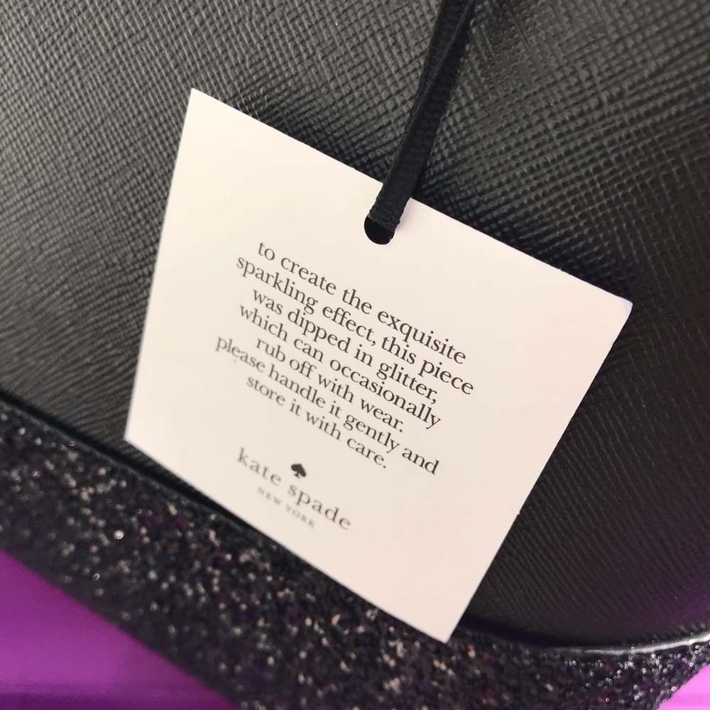 Kate spade Ina Greta court black glitter satchel - Picture 4 of 8